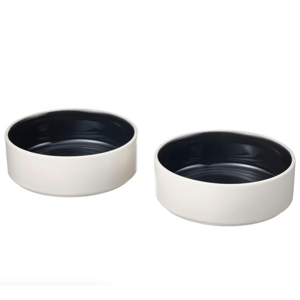 IKEA OMBONAD Bowl, Dark Gray, 6", 2 Pack (205.029.63) NEW